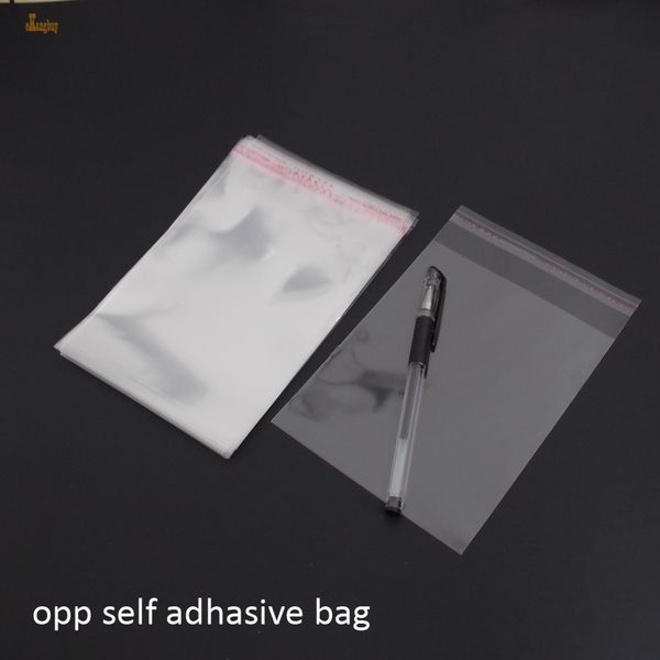 

300pcs clear resealable bopp/poly/ cellophane bags 9x17cm(14+3) transparent opp gift bags plastic storage bag self adhesive seal