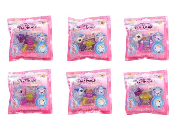 

Magic Collectible Animal pet beads Toys Magic Pet Beads DIY Bracelets Girls Wrist Beads Christmas Gifts 6 designs 0601831