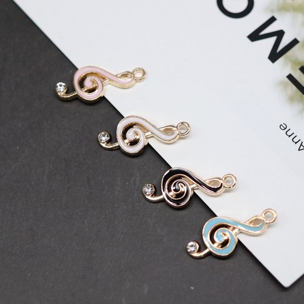 

200 pcs /lot 11x22mm enamel music note charms pendant good for diy jewelry making 4 colors, Bronze;silver