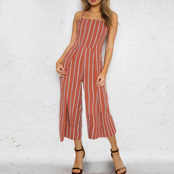 

горячие продажи летняя мода полосатый холтер лук комбинезон комбинезон для женской одежды спецодежда бесплатная доставка, Black;white