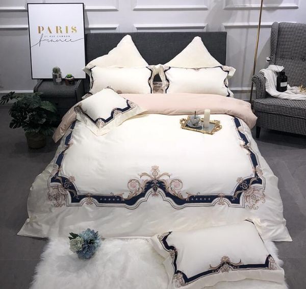 American Style Simple 60s Double Long Staple Cotton Embroidered