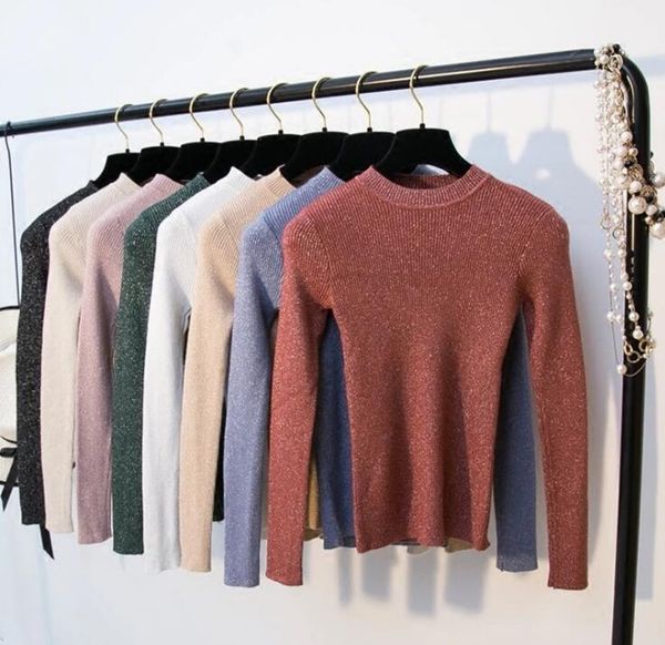 

осень зима свитер женщин с длинным рукавом пуловер женщин основные свитера женщин корейский стиль вязать топы femme, Black