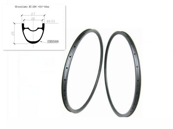 

280g 29er ultralight carbon mtb di c rim 27 25mm tubele mtb rim 29er mtb bike rim tubule clincher