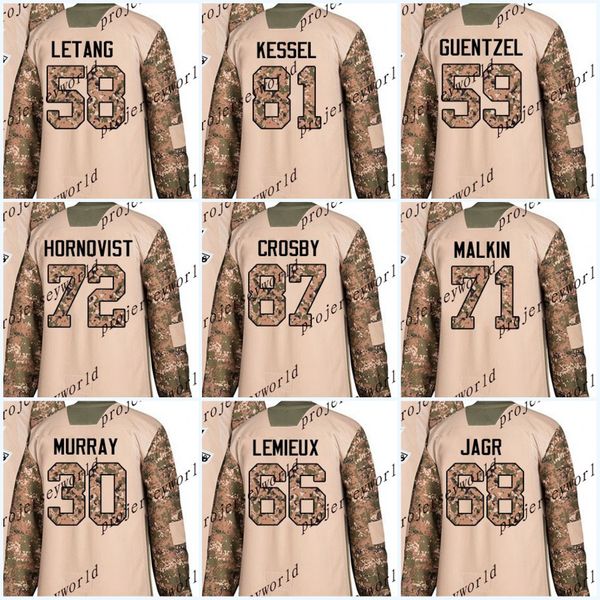 

Youth 2017 Camo Veterans Day 87 Sidney Crosby 58 Kris Letang 71 Evgeni Malkin Patric Hornqvist 81 Phil Kessel Matt Murray Hockey jersey