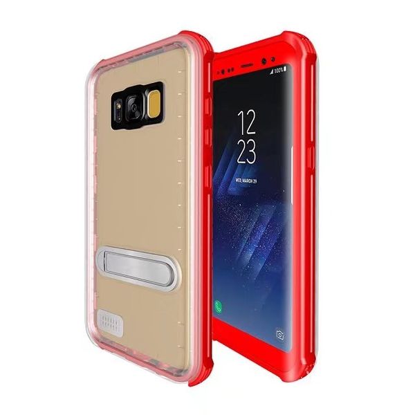 Universelle ultradünne wasserdichte Handyhüllen für Samsung Galaxy S9 S8 PLUS S10 IP68 Redpepper Dot stoßfester Ständer Backcover Schwimmtasche