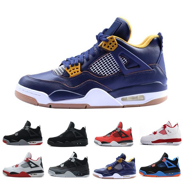 

4 4s mens basketball shoes motosports blue fire red white cement pure money toro bravo bred cavs alternate 89 sports sneakers trainers