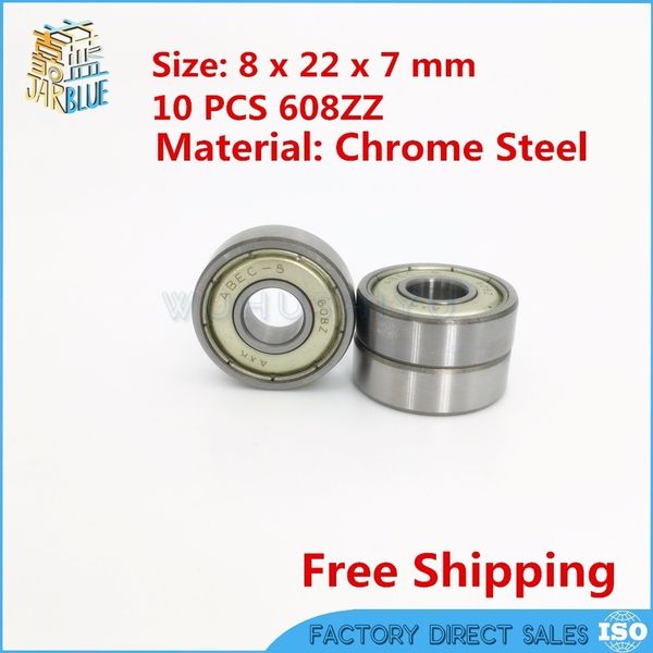 608-ZZ two side metal shield bearing 608 2Z ball bearings 608 ZZ 608-2Z Qty.50