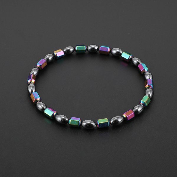 Magnet Oval Hematite Grânulos Colorido Anklet Beads Anklets para Mulheres Moda Vintage Sandália Declaração Handmade Pulseira Pé Stapé Drop Ship