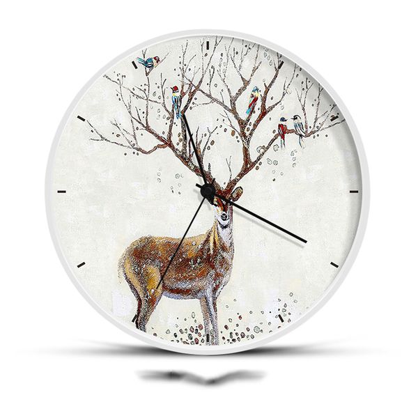 

8/12 inch 12 hours wall clock bedroom metal glass mirror needle quiet clocks hanging the wall watch household art decoration