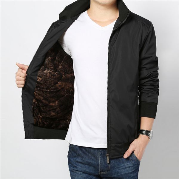 

2018 winter jacket men's casual plus velvet thickening jackets cotton outerwear mens coats trench male brand windbreaker 6xl, Black;brown