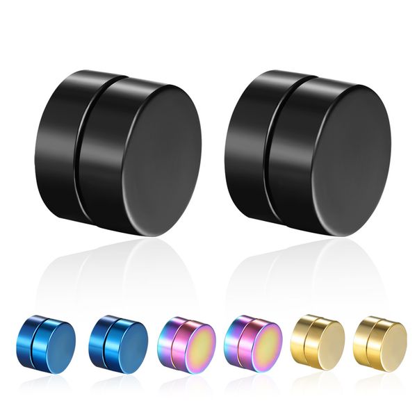 2019 Earrings Studs Punk Fake Mens Stud Earrings Black Silver