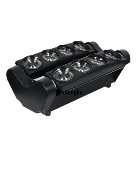 6 peças Spider LED Spider Light Spider Movendo RGBW Beam Movendo Cabeça DJ Iluminação 8x10W RGBW 4IN1 Aranha