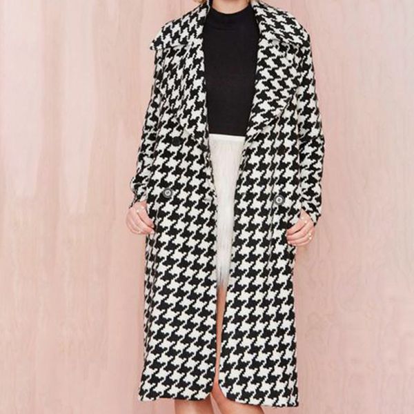 Trench Long 2018 Boutonnage Longues Mode De Pied Automne Acheter Manteau Laine Double Manches Manteau Col Droit De À Poule Nouvelle Femmes Rabattu De qMSzUVp