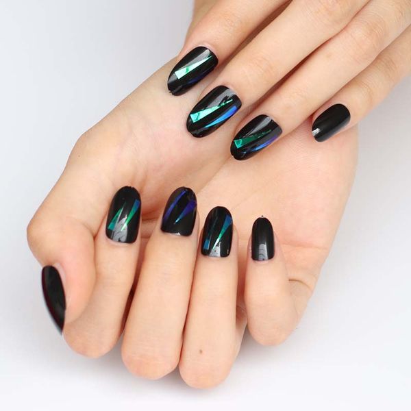 

24pcs fashion section candy color round head nails, popular sales of the king, black gg, Red;gold