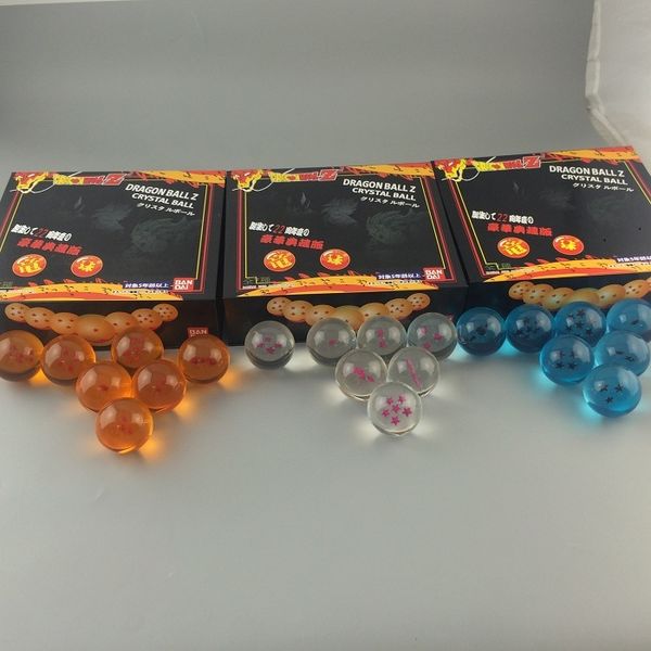 

3.5cm dbz dragon ball z shenron dragonball crystal ball pvc figure toys doll 7 stars balls blue/ yellow/clear great gift