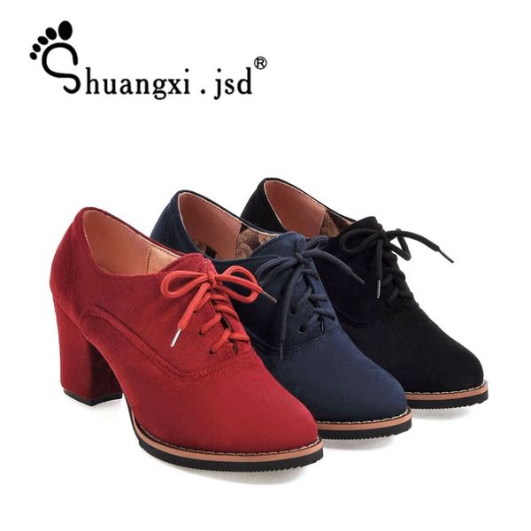 

shuangxi.jsd women boots red non-slip high heels boot plus size shoes woman botines mujer 2018 botines, Black