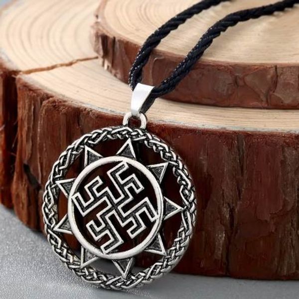 

chengxun dukhobor amulet slavic strong protective healing pendant ancient slavic symbol talisman pendant jewelry men necklace, Silver