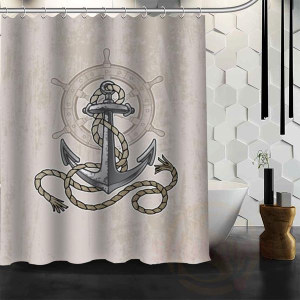 

wholesale-nice custom funny anchor shower curtain bath curtain waterproof fabric for bathroom more size wjy#69