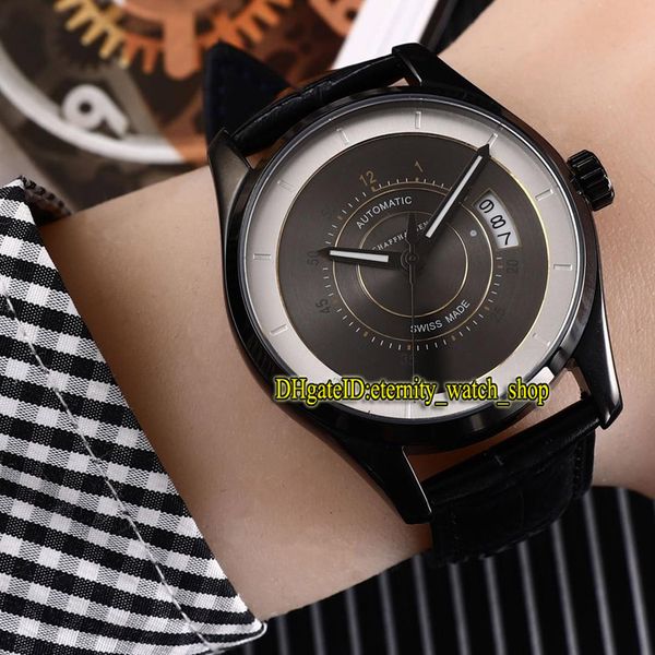 

4 color new 326501 white date dial japan miyota automatic movement mens watch pvd steel case leather strap sport watches, Slivery;brown
