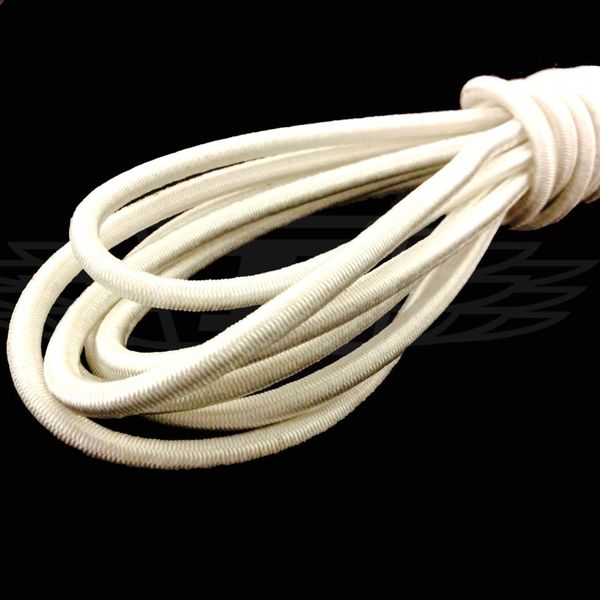 

5mm x 10 meters, white strong elastic bungee rope cord tie down diy jewelry making aa7637, Black;white