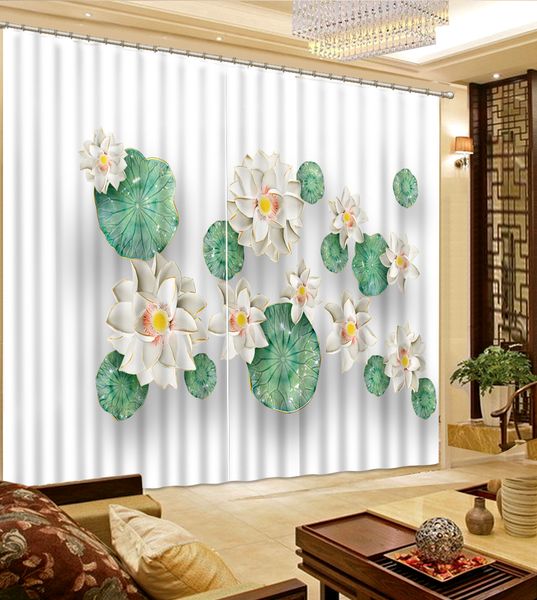 

3d window curtain custom size lotus window curtain living room bedroom living room office l home