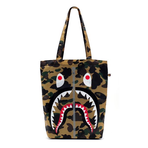 

2018 Ape Japan Shark Mouth Tote Bag Outdoor Packs Storage Bag Messenger Bags Fitness Stuff Sacks Luggage Hiking Aape