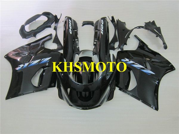 Motosiklet Kawasaki Ninja ZZR1100 93 99 01 03 ZZR 1100 ZX11 1993 2001 2003 ABS Parlak Siyah Yüzeyler Set + Hediyeler ZD03