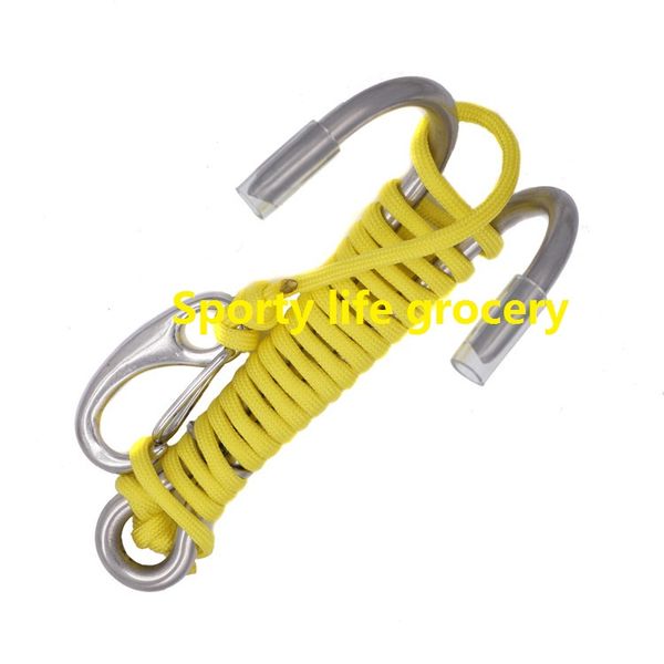 

scuba diving double dual stainless steel reef drift hook with line and hook for current dive underwater