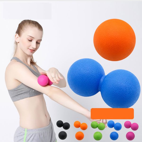 

65cm tpe single and procircle double lacrosse ball peanut massage ball for thoracic spine - upper back, neck exercise