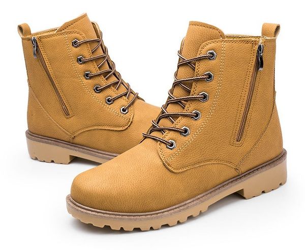 

2018 winter martin boots outdoor work boots men casual fashion boots waterproof antiskid blue black men shoes warm shoes high-quality pu a3