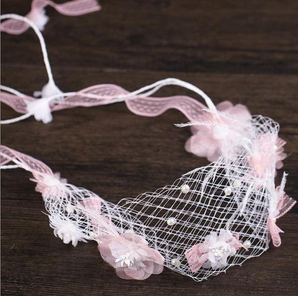 

новые аксессуары для волос, розовая лента, гирлянды, серьги, набор цветов, свадебный головной убор, Silver