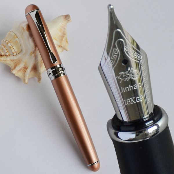 

fountain pen jinhao x750 copper 18kgp 0.7mm broad nib luxury office gift silver black blue pink 15 oclors selective jinhao 750