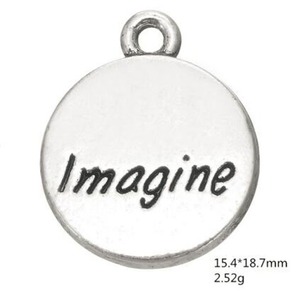 

2021 imagine disc engraved charms for diy other customized jewelry, Bronze;silver