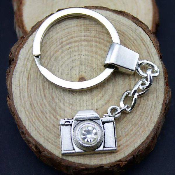 

6 шт. брелок женщины брелки пара брелок для ключей камеры с кристаллом 20x16mm, Slivery;golden