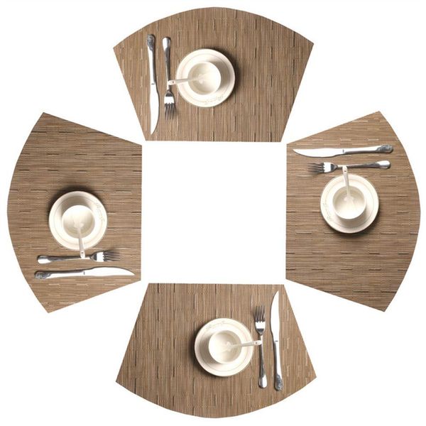 2019 Round Table Placemats Plastic Pvc Oval Shape Dining Table Mat