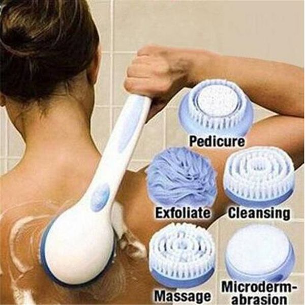 

5-in-1 electric massage shower brush long handle cleaning system brush