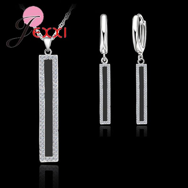 

jexxi 925 sterling silver oil pendant necklace/earrings women wedding jewelry set