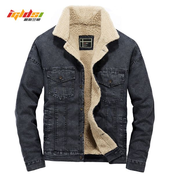 

new 2018 men's winter thick fleece denim jeans jackets and coats hombre male casual fashion slim fit jackets men s-2xl, Black;brown