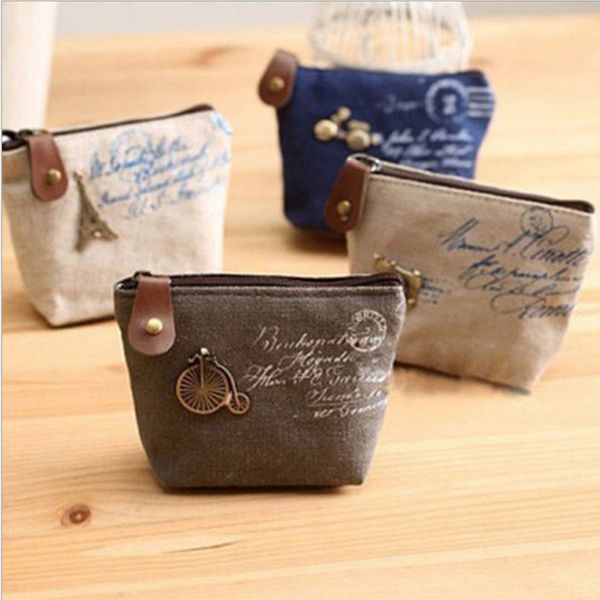 

kids canvas coin bag keys holder women wallet kids carton purse change pocket holder organizer coin purse portable mini wallet zip coin bags, White