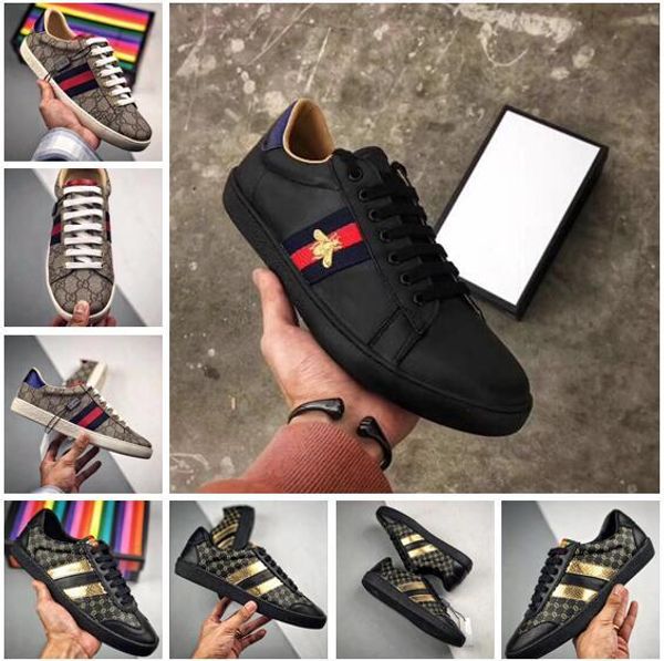 

2018 Новый Cucci Маленькая Пчела Натуральная Кожа Вышитые Скейтбординг Обувь Оригина