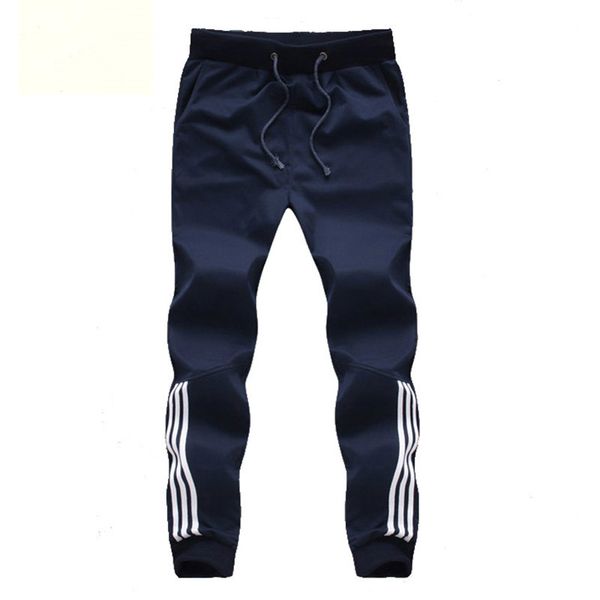 

spring summer mens pants fashion skinny sweatpants mens joggers striped slim fitted track pants gyms clothing harem pant, Black