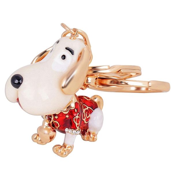 

cute dog rhinestone keychain animal keyring car, Silver