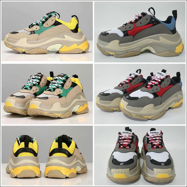 

Горячо!!2018 Мода Париж 17fw тройной S кроссовок тройной S повседневная роскошные папа