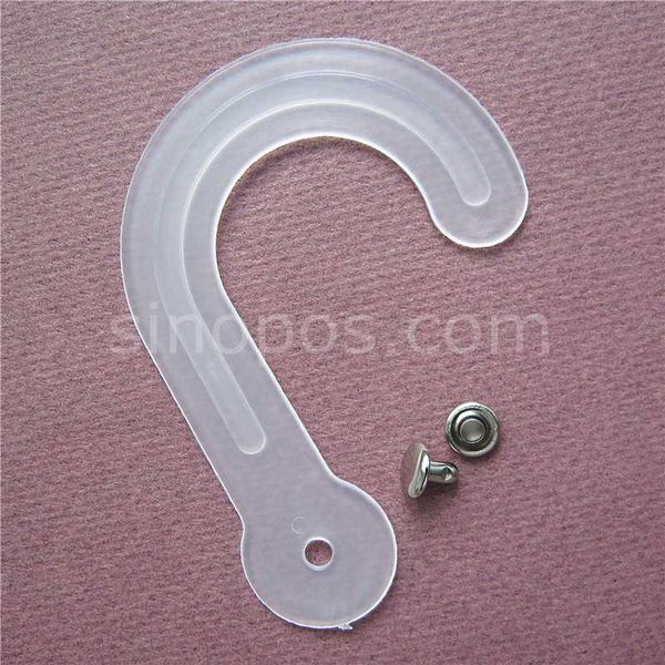 

big plastic header hooks 84mm with rivets, fabric leather swatch sample head hanger giant hanging j-hook, secured display hooks