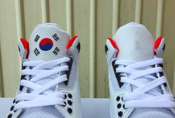 

with box)korea seoul shoes man white red shoes, Black