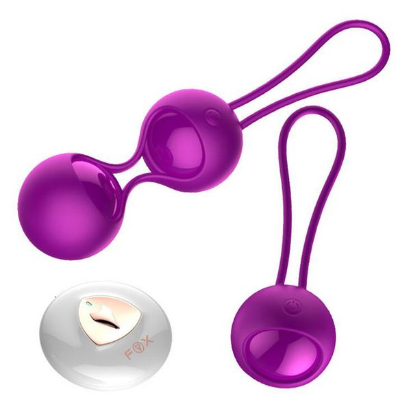 FOX Smart Fernbedienung Vibratoren Kegel Übung Vaginal Balls Vibrating Egg 20 Meter Steuerdistanz Erwachsene Geschlechtsspielwaren für Frauen