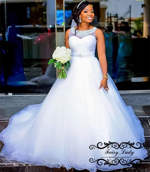 Acheter Femmes Africaines Pays Mariage Robes 2018 Sheer Jewel Cou