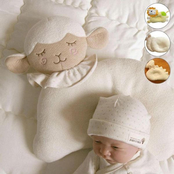 

sale cute cartoon lamb baby pillow infant newborn sleep positioner prevent flat head shape support new cotton g0321