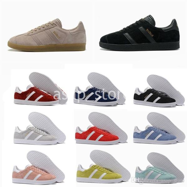 

2018 mens womens casual gazelle trainerschukka lightweight breathable walking hiking smith stan shoes size 36-45, Black