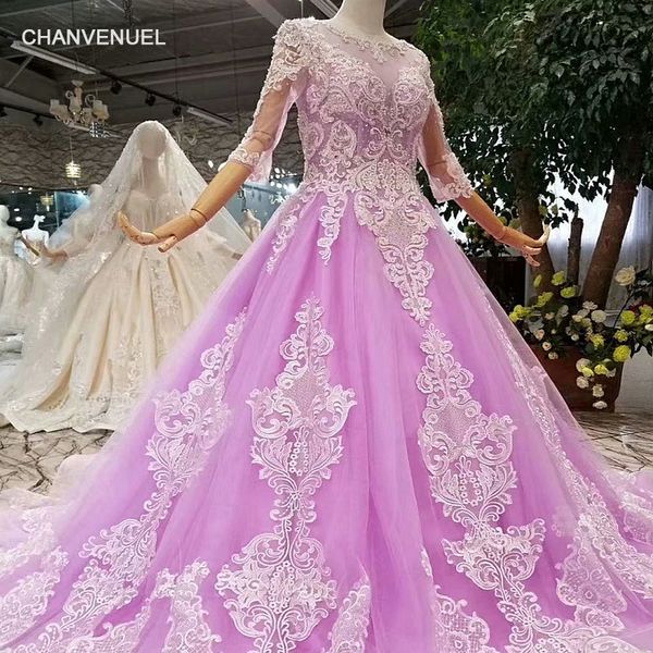 

2019 светло-фиолетовый девушки конкурс вечерние платья половина рукава o шеи зашнуровать назад суд поезд кружева цветы дешевые платья выпуск, Black;red